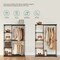 Freestanding Closet Organizer with Shelves 44 Inch Portable Wardrobe Rack with Hanging Rods and Fabric Shelves for Bedroom Clothes Storage Use